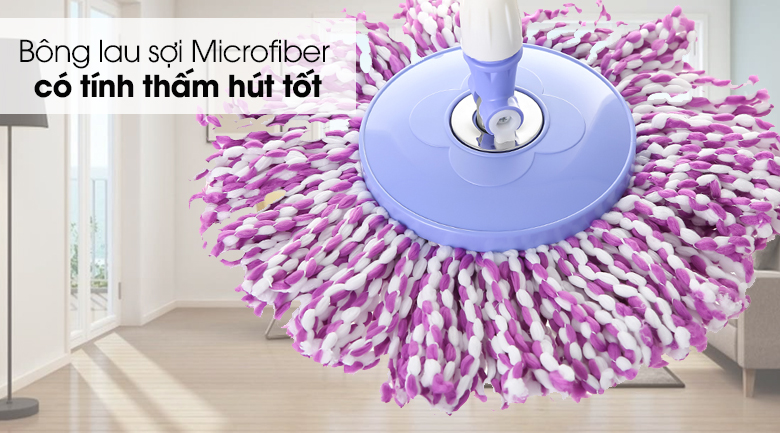 Bạn nên chọn các loại bông lau được làm bằng sợi Microfiber để giặt và vắt dễ hơn